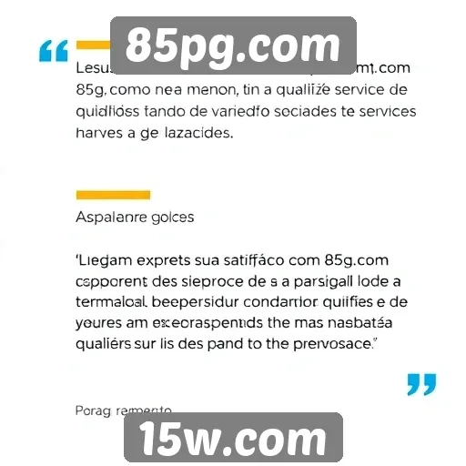 Feedback de usuários sobre 85pg.com revela satisfação